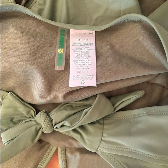 Sandflower Olive Green Womens Medium One Piece Swimsuit - Picture 5 of 5